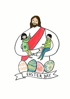 전신 PSD 여자 남자 리본 종교 어린이 일러스트 안기 붓터치 사랑 미소 사람 상반신 성인 세명 교회 천주교 예수 부활절계란 국내일러스트 감정 종교건축 모션 부활절 표정 건물 계란 신_종교 파일형식