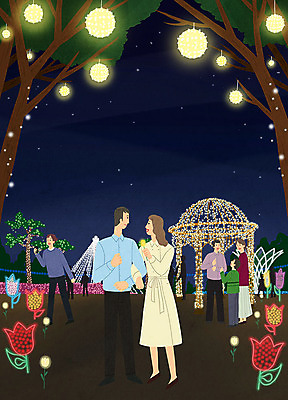 전신 PSD 커플 여자 남자 행복 어린이 야경 일러스트 가족 사람 여러명 성인 친구 빛 축제 봄 등불 봄소풍 지역축제 봄축제 대한민국축제 국내일러스트 계절 감정 다수 관계 조명 소풍 야간 파일형식 풍경_경치
