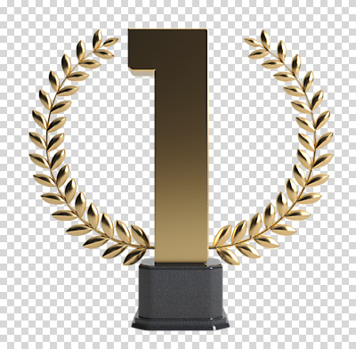 편집이미지 1 사람없음 한개 금색 상패 트로피 받침대 오브젝트 PNG 월계수 표준 편집소스 컬러 상_우승 파일형식