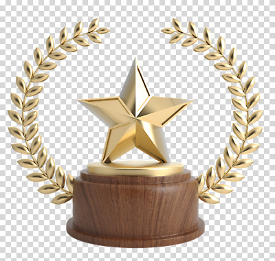편집이미지 별 사람없음 한개 금색 상패 트로피 받침대 오브젝트 PNG 월계수 표준 편집소스 자연요소 1 컬러 상_우승 파일형식
