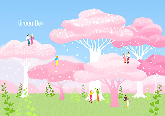 전신 PSD 커플 여자 남자 분홍색 데이트 일러스트 자연 사람 풍경 잔디 초원 여러명 성인 야외 연두색 파란색 환경 봄 벚꽃 벚나무 식목일 들풀 즐거움 에코 힐링 그린데이 그린슈머 국내일러스트 나무 식물 계절 기념일 꽃 감정 컬러 다수 관계 데이이벤트 초록색 생태계 파일형식