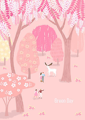 전신 PSD 나무 한마리 커플 여자 남자 꽃 분홍색 데이트 일러스트 자연 사슴 사람 풍경 여러명 성인 야외 환경 손잡기 봄 산책 숲 식목일 에코 힐링 그린데이 아카시아 그린슈머 국내일러스트 식물 1 계절 기념일 컬러 다수 포유류 관계 모션 데이이벤트 휴식 생태계 파일형식