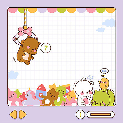 인형 동물캐릭터 여러마리 일러스트 곰 프레임 병아리 사람없음 귀여움 보라색 고양이 토끼 메모지 인사 인형뽑기 프레임일러스트 국내일러스트 일러캐릭터 AI파일 동물 캐릭터 컬러 다수 컨셉 포유류 놀이 조류 반려동물 사무용품 예절 파일형식 벡터