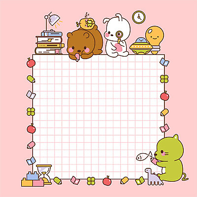 분홍색 동물캐릭터 여러마리 일러스트 전구 곰 프레임 병아리 사람없음 책 귀여움 고양이 블록 스탠드 토끼 메모지 모래시계 프레임일러스트 국내일러스트 일러캐릭터 AI파일 동물 캐릭터 모래 시계 컬러 다수 컨셉 포유류 조류 조명 반려동물 사무용품 파일형식 벡터