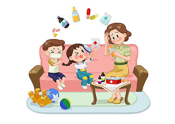 전신 PSD 여자 남자 초등학생 어린이 인형 거실 일러스트 가정 엄마 돋보기 사람 앉기 성인 세명 소파 장난감 약 유치원생 자녀 예방 안전사고 안전교육 곤란 구급약통 사고예방 약물오남용 약봉투 천진난만 국내일러스트 학생 교육 컨셉 의자 의학 가족 모션 봉투 안전 사건 파일형식