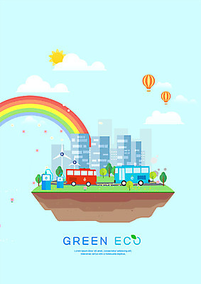 PSD 나무 구름 도로 하늘색 무지개 일러스트 버스 대중교통 빌딩 사람없음 태양 열기구 도시 그린에너지 풍력에너지 에코 전기자동차 충전소 국내일러스트 자연요소 식물 길 육상교통 교통수단 항공교통 교통시설 자동차 건물 파란색 환경 에너지 충전 파일형식