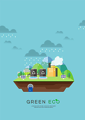 PSD 나무 하늘색 일러스트 공장 산 굴뚝 사람없음 야외 건물 초록색 물 재활용 비 그린에너지 보호 에코 태양에너지 시스템 집열판 빗물 비구름 하수구 수자원 정화 국내일러스트 자연요소 식물 시설물 건축물 컬러 컨셉 공업 날씨 파란색 환경 에너지 비_날씨 먹구름 친환경 파일형식 구름_자연