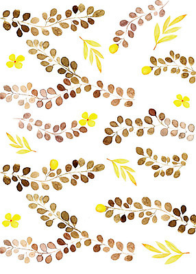 PSD 식물 꽃 잎 패턴 일러스트 붓터치 수채화 따뜻함 사람없음 컬러풀 화려 감성 플라워패턴 국내일러스트 컬러 컨셉 무늬 파일형식