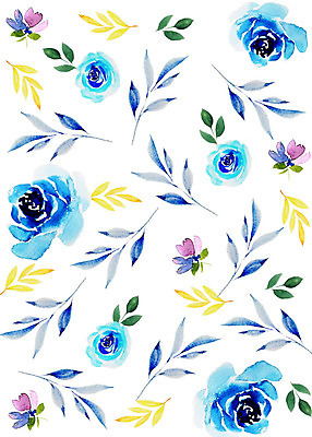 PSD 식물 꽃 잎 패턴 일러스트 붓터치 수채화 따뜻함 사람없음 컬러풀 화려 감성 플라워패턴 국내일러스트 컬러 컨셉 무늬 파일형식