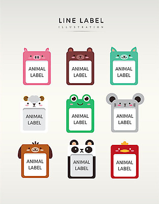 도형 영어 라인일러스트 일러스트 곰 프레임 사람없음 세트 컬러풀 라벨 닭 돼지 개 쥐 판다 동물모양 국내일러스트 AI파일 모양 동물 문자 컬러 포유류 조류 설치류 파일형식 벡터