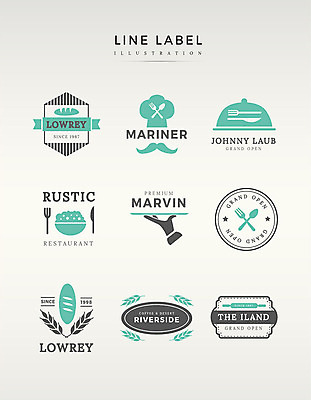 도형 영어 빵 포크 라인일러스트 일러스트 디저트 프레임 사람없음 세트 라벨 나이프 밀 도우 민트색 국내일러스트 AI파일 문자 식기 음식 컬러 곡류 칼 파일형식 벡터