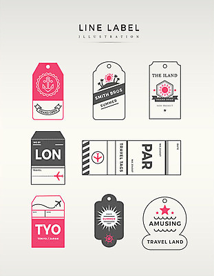 도형 영어 별 분홍색 섬 여행 라인일러스트 일러스트 비행기 프레임 사람없음 세트 라벨 항공권 키_배핸들 닻 국내일러스트 AI파일 자연요소 문자 컬러 항공교통 대중교통 티켓 핸들 파일형식 벡터