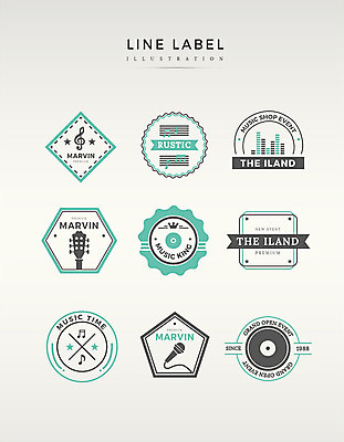 도형 영어 음표 라인일러스트 일러스트 프레임 사람없음 세트 라벨 CD 기타 높은음자리표 마이크 민트색 이퀄라이저 국내일러스트 AI파일 문자 기호 음악 컬러 음향기기 현악기 파일형식 벡터