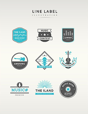 도형 영어 별 음악 라인일러스트 일러스트 프레임 사람없음 파란색 세트 라벨 기타 바이올린 이퀄라이저 국내일러스트 AI파일 자연요소 문자 컬러 현악기 문화예술 파일형식 벡터