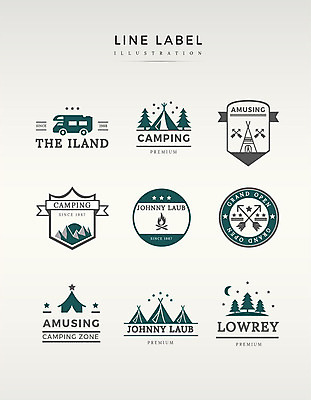 도형 영어 라인일러스트 일러스트 산 프레임 텐트 사람없음 초록색 세트 라벨 캠핑 모닥불 캠핑카 국내일러스트 AI파일 문자 컬러 자동차 불 레저 캠핑도구 파일형식 벡터