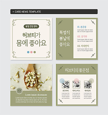 PSD 템플릿 웹템플릿 건강 종류 사람없음 초록색 건강관리 숟가락 꽃가루 춘곤증 허브차 미세먼지 카드뉴스 이미지템플릿 컬러 수저 관리 차_음료 질병 가루 먼지 파일형식