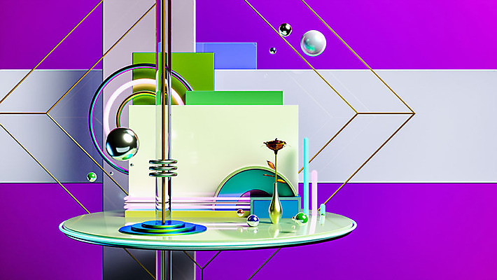 PSD 편집이미지 화분 백그라운드 재질 사람없음 컬러풀 장미 3D소스 3D 금속 원형 디지털합성 네온 이미지편집 편집3D 도형 꽃 컬러 파일형식