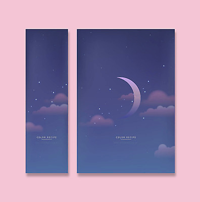 구름 템플릿 배너 배너템플릿 포스터 세로배너 분홍색 백그라운드 그래픽백그라운드 밤하늘 사람없음 그래픽 보라색 현수막 초승달 AI파일 자연요소 컬러 하늘 세로 달 야간 파일형식 벡터