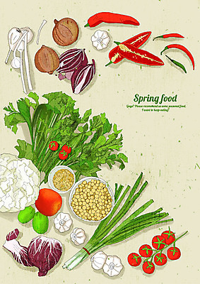 PSD 음식 채소 일러스트 식재료 방울토마토 고추 양파 콩 마늘 요리 사람없음 빨간색 초록색 하이앵글 봄 맛 사과 양배추 상큼 미나리 싱그러움 국내일러스트 계절 뷰포인트 컬러 컨셉 토마토 과일 곡류 파일형식
