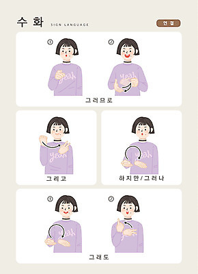 문자 여자 일러스트 손가락 커뮤니케이션 안내 한명 사람 손짓 상반신 성인 한글 언어교육 소통 지문자 청각장애인 접속사 국내일러스트 AI파일 1 손 교육 컨셉 모션 장애인 수화 파일형식 벡터