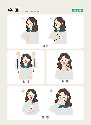 문자 여자 일러스트 손가락 커뮤니케이션 안내 한명 사람 손짓 상반신 성인 한글 만세 언어교육 소통 감탄 감탄사 지문자 청각장애인 국내일러스트 AI파일 1 손 교육 컨셉 모션 장애인 수화 파일형식 벡터