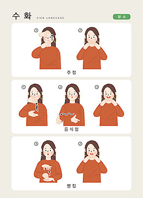 문자 여자 일러스트 손가락 커뮤니케이션 안내 한명 사람 손짓 상반신 성인 한글 식당 공간 빵집 언어교육 소통 주점 지문자 청각장애인 국내일러스트 AI파일 1 손 교육 컨셉 모션 상점 술집 장애인 수화 파일형식 벡터