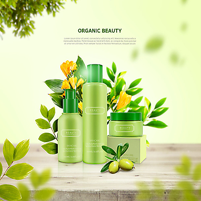 PSD 나무 편집이미지 꽃 나뭇잎 사람없음 초록색 뷰티 화장품 돌_바위 올리브 천연 천연화장품 프리지어 이미지편집 식물 열매 컬러 잎 파일형식