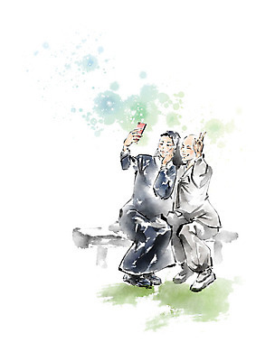 전신 PSD 여자 종교 포즈 벤치 일러스트 캘리그라피 붓터치 미소 사람 앉기 성인 두명 초록색 친구 스마트폰 검은색 우정 셀프카메라 승려 즐거움 브이 번짐 화합 수녀 국내일러스트 감정 컬러 의자 관계 모션 표정 손짓 핸드폰 스마트기기 사진촬영 천주교 성직자 파일형식 효과