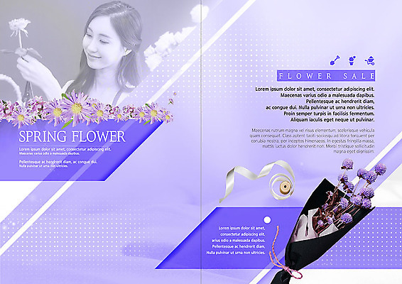 PSD 템플릿 표지디자인 북디자인 출판디자인 여자 꽃 리본 내지 리플렛 꽃다발 북커버 비즈니스 포장 국화 한명 미소 사람 팜플렛 상반신 20대 성인 세일 보라색 봄 한국인 꽃집 포장지 손질 이미지템플릿 식물 1 계절 컬러 표정 동양인 청년 상점 파일형식