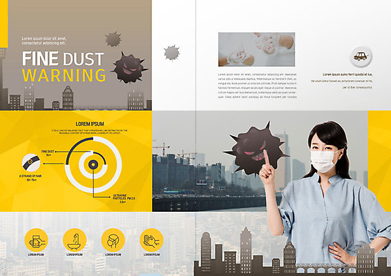 PSD 템플릿 표지디자인 북디자인 손 출판디자인 여자 내지 리플렛 허리손 북커버 손가락 그래프 경고 마스크 한명 사람 빌딩 팜플렛 상반신 성인 신체부위 30대 노란색 환경 청결 한국인 가리킴 도시 위생 손씻기 뿌연 미세먼지 이미지템플릿 1 컬러 포즈 동양인 손짓 건물 장년 씻기 먼지 파일형식