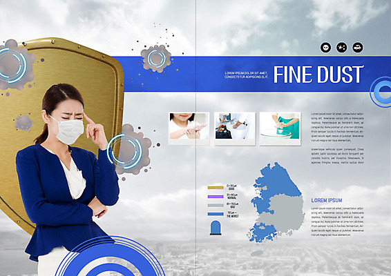 PSD 템플릿 표지디자인 북디자인 출판디자인 여자 내지 어린이 리플렛 지도 북커버 마스크 사람 팜플렛 여러명 상반신 성인 30대 파란색 환경 회색 한국인 도시 찡그림 위생 세면대 괴로움 두통 방패 손씻기 한반도 미세먼지 이미지템플릿 감정 컬러 다수 표정 동양인 장년 씻기 질병 먼지 파일형식