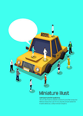 전신 PSD 여자 남자 교통수단 말풍선 일러스트 대중교통 따뜻함 사람 여러명 성인 노란색 미니어처 택시 감성 국내일러스트 컬러 다수 교통 컨셉 승용차 자동차 모형 파일형식