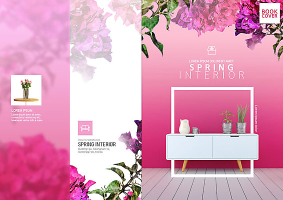 PSD 템플릿 표지디자인 북디자인 출판디자인 표지 건축 꽃 화분 리플렛 분홍색 가구 북커버 탁자 팜플렛 사람없음 인테리어 꽃병 봄 물병 이미지템플릿 식물 디자인 계절 컬러 생활용품 물통 파일형식
