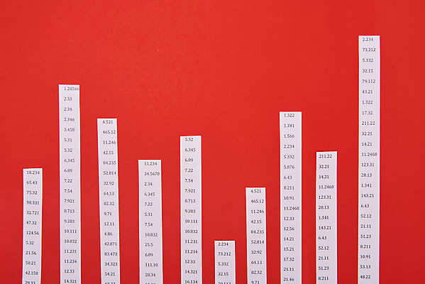 포토 JPG 스튜디오촬영 그래프 실내 사람없음 빨간색 금융 저축 하락 재테크 오브젝트 투자 상승 낭비 서류판 적금 국내포토 컬러 컨셉 비즈니스 내부 경제 사무용품 파일형식