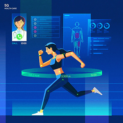 전신 여자 러닝셔츠 신체 일러스트 그래프 미래 스마트라이프 사람 상반신 성인 두명 파란색 컬러풀 달리기 운동 스크린 헬스 의사 정보 스마트 측정 IT산업 전송 4차산업 인체공학 5G 클래식블루 미래산업 국내일러스트 AI파일 라이프스타일 산업 컬러 과학 컨셉 셔츠 모션 건강 정보기술 IT 의료진 파일형식 벡터 트랜드컬러