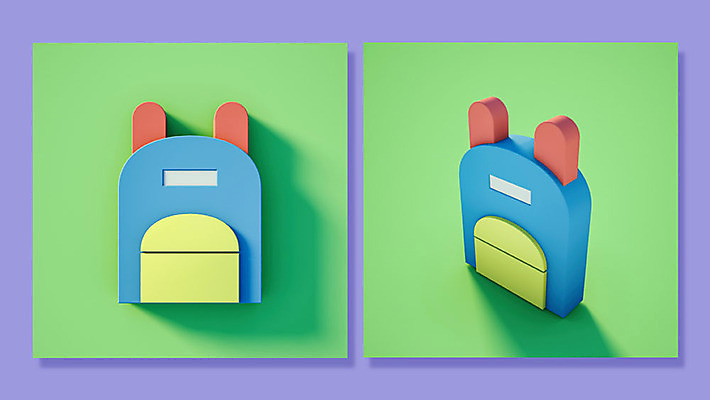 PSD 편집이미지 교육 백그라운드 책가방 사람없음 3D소스 3D 디지털합성 오브젝트 신학기 교육용품 아이소메트릭 에듀 편집소스 스쿨팩 편집3D 가방 에듀케이션 파일형식