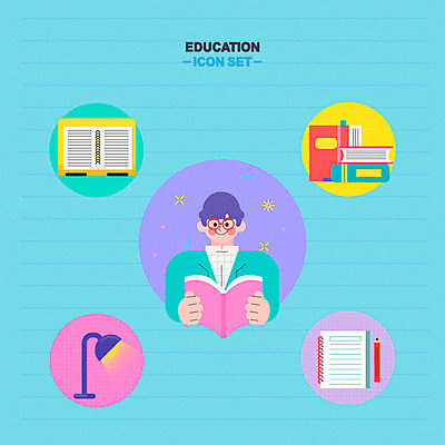 캐릭터 교육 남자 일러스트 교육캐릭터 한명 책 파란색 독서 연필 공책 스탠드 독서교육 독서대 에듀 남자한명만 스쿨팩 일러캐릭터 AI파일 1 컬러 문구용품 학용품 조명 사람 필기구 에듀케이션 남자만 파일형식 벡터