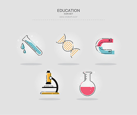 아이콘 교육 과학 현미경 사람없음 세트 DNA 과학교육 교육아이콘 메스실린더 U자형자석 둥근플라스크 에듀 스쿨팩 2D아이콘 AI파일 실험기구 생명공학 플라스크 자석 에듀케이션 파일형식 벡터