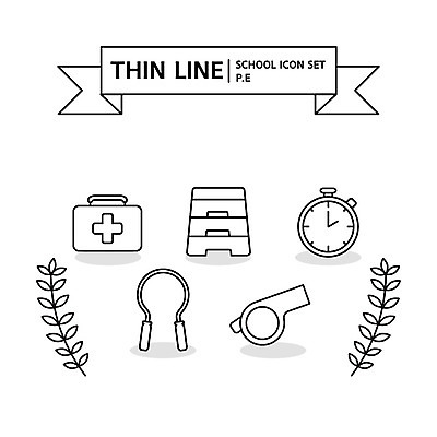 아이콘 교육 사람없음 세트 구급상자 호루라기 라인아이콘 줄넘기 체육교육 교육아이콘 뜀틀 스톱워치 에듀 초시계 스쿨팩 2D아이콘 AI파일 스포츠용품 시계 운동 의료용품 체육 에듀케이션 파일형식 벡터