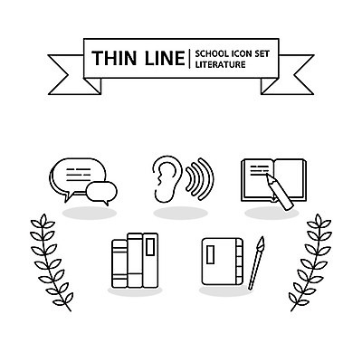 아이콘 교육 말풍선 말하기 사람없음 책 세트 듣기 붓 라인아이콘 교과서 귀 국어교육 교육아이콘 에듀 스쿨팩 2D아이콘 AI파일 모션 교재 신체부위 에듀케이션 파일형식 벡터