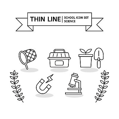 아이콘 교육 과학 현미경 사람없음 세트 새싹 삽 라인아이콘 교육아이콘 채집망 U자형자석 에듀 채집통 탐구생활 스쿨팩 2D아이콘 AI파일 식물 통 실험기구 관찰 자석 에듀케이션 파일형식 벡터