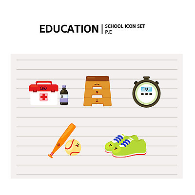 아이콘 교육 운동화 사람없음 세트 야구방망이 구급상자 야구공 체육교육 교육아이콘 뜀틀 스톱워치 에듀 초시계 스쿨팩 2D아이콘 AI파일 스포츠용품 시계 신발 공 야구용품 의료용품 체육 에듀케이션 파일형식 벡터