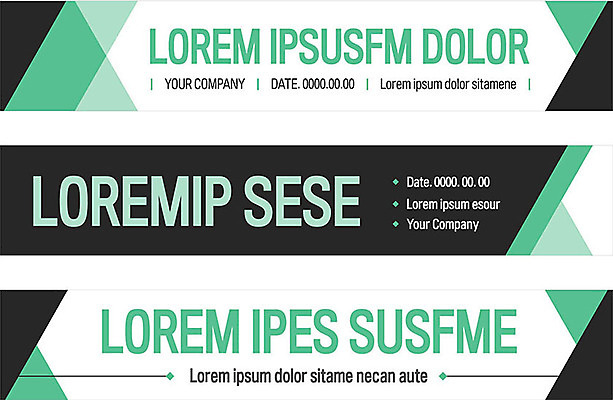 템플릿 배너 배너템플릿 가로배너 사람없음 초록색 검은색 삼각형 사선무늬 배너세트 이미지템플릿 AI파일 도형 컬러 가로 세트 파일형식 벡터