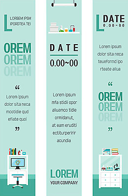템플릿 배너 배너템플릿 세로배너 과학 사람없음 책 모니터 책상 민트색 배너세트 이미지템플릿 AI파일 컬러 가구 세로 컴퓨터 세트 파일형식 벡터