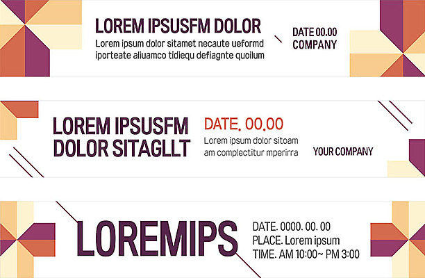 도형 템플릿 배너 배너템플릿 가로배너 무늬 사람없음 컬러풀 배너세트 이미지템플릿 AI파일 컬러 가로 세트 파일형식 벡터