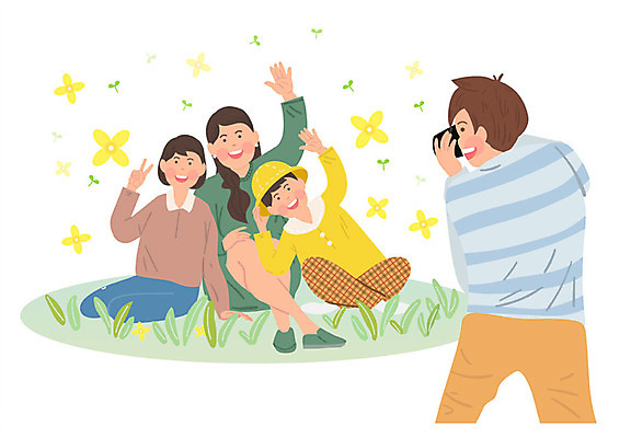 전신 공원 여자 남자 어린이 포즈 일러스트 가족 엄마 미소 사람 여러명 상반신 성인 소풍 손들기 새싹 카메라 사진촬영 봄 자녀 아빠 개나리 즐거움 브이 손인사 봄소풍 국내일러스트 AI파일 식물 계절 공공시설 꽃 감정 다수 관계 모션 표정 손짓 전자제품 야외활동 촬영 인사 파일형식 벡터