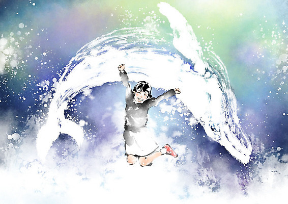 전신 PSD 구름 여자 어린이 일러스트 캘리그라피 하늘 붓터치 미래 흑백 형상 한명 사람 파란색 점프 보라색 만세 꿈 고래 즐거움 번짐 소녀한명만 국내일러스트 자연요소 1 감정 컬러 컨셉 포유류 모션 촬영기법 수중동물 여자한명만 소녀만 파일형식 효과