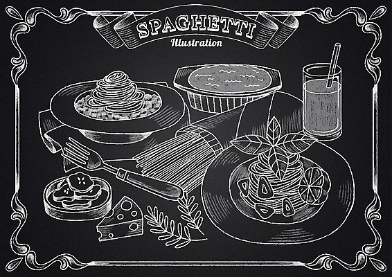 PSD 리본 포크 일러스트 치즈 프레임 마늘 스파게티 사람없음 칠판 주스 소스 허브 초크 피클 초크일러스트 초크아트 바질 그라탱 스파게티면 국내일러스트 식물 식기 음료 채소 유제품 파스타 서양음식 면류 양념 그림 절임 파일형식