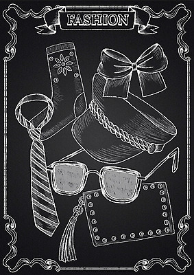 PSD 모자 패션 안경 일러스트 넥타이 양말 프레임 사람없음 칠판 초크 클러치 초크일러스트 초크아트 국내일러스트 잡화 가방 그림 파일형식