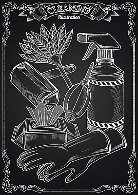 PSD 리본 일러스트 프레임 사람없음 칠판 먼지떨이 청소도구 청소 초크 테이프 고무장갑 초크일러스트 초크아트 물티슈 국내일러스트 장갑 문구용품 도구 그림 고무 파일형식